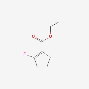 Ethyl 2-fluorocyclopent-1-ene-1-carboxylate chemical structure (CAS 173277-81-1)