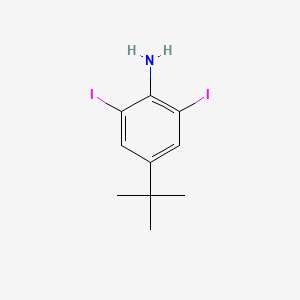 4-(tert-Butyl)-2,6-diiodoaniline chemical structure (CAS 173282-39-8)