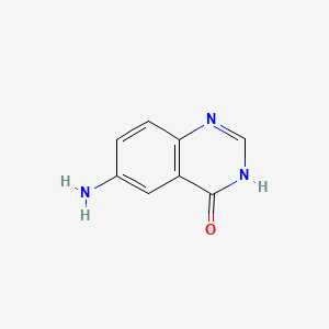 6-Aminoquinazolin-4(3H)-one chemical structure (CAS 17329-31-6)