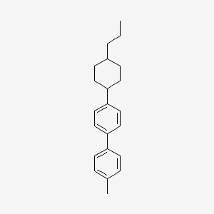 Rel-4-methyl-4'-((1s,4r)-4-propylcyclohexyl)-1,1'-biphenyl chemical structure (CAS 173306-43-9)