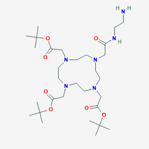 Tri-tert-butyl 2,2',2''-(10-(2-((2-aminoethyl)amino)-2-oxoethyl)-1,4,7,10-tetraazacyclododecane-1,4,7-triyl)triacetate chemical structure (CAS 173308-19-5)