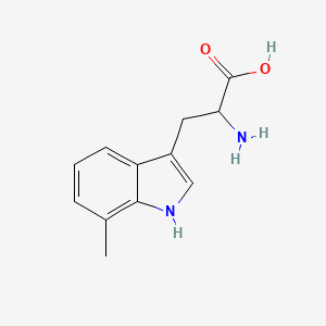 2-Amino-3-(7-methyl-1H-indol-3-yl)propanoic acid chemical structure (CAS 17332-70-6)