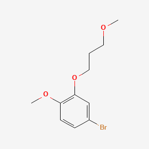 4-Bromo-1-methoxy-2-(3-methoxypropoxy)benzene chemical structure (CAS 173336-76-0)