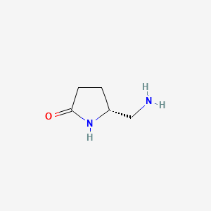 (R)-5-(Aminomethyl)pyrrolidin-2-one chemical structure (CAS 173336-98-6)