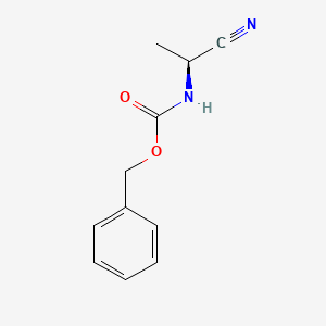 (S)-Benzyl (1-cyanoethyl)carbamate chemical structure (CAS 17343-54-3)