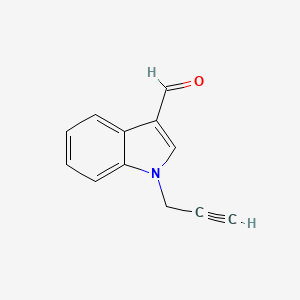 1-(Prop-2-yn-1-yl)-1H-indole-3-carbaldehyde chemical structure (CAS 173531-53-8)