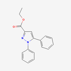Ethyl 1,5-diphenyl-1H-pyrazole-3-carboxylate chemical structure (CAS 17355-75-8)