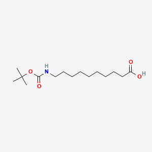 10-((tert-Butoxycarbonyl)amino)decanoic acid chemical structure (CAS 173606-50-3)