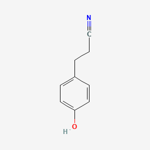 3-(4-Hydroxyphenyl)propionitrile chemical structure (CAS 17362-17-3)