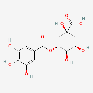 (1S,3R,4R,5R)-1,3,4-Trihydroxy-5-((3,4,5-trihydroxybenzoyl)oxy)cyclohexane-1-carboxylic acid chemical structure (CAS 17365-11-6)