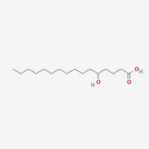 5-Hydroxyhexadecanoic acid chemical structure (CAS 17369-53-8)