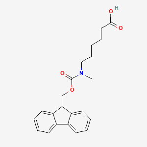6-((((9H-Fluoren-9-yl)methoxy)carbonyl)(methyl)amino)hexanoic acid chemical structure (CAS 173690-47-6)