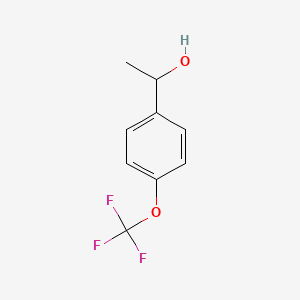 1-[4-(Trifluoromethoxy)phenyl]ethanol chemical structure (CAS 1737-28-6)