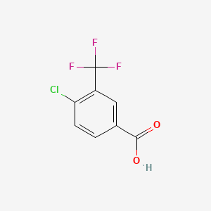 4-Chloro-3-(trifluoromethyl)benzoic acid chemical structure (CAS 1737-36-6)