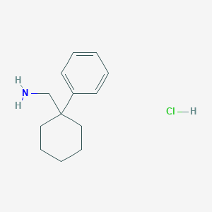 (1-Phenylcyclohexyl)methanamine hydrochloride chemical structure (CAS 17380-59-5)