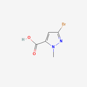 3-Bromo-1-methyl-1H-pyrazole-5-carboxylic acid chemical structure (CAS 173841-05-9)
