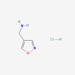 Isoxazol-4-ylmethanamine hydrochloride chemical structure (CAS 173850-71-0)
