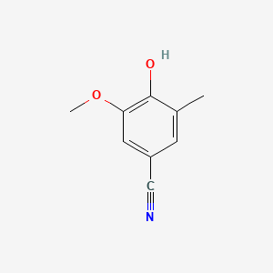 4-Hydroxy-3-methoxy-5-methylbenzonitrile chemical structure (CAS 173900-47-5)