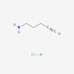 Pent-4-yn-1-amine hydrochloride chemical structure (CAS 173987-24-1)