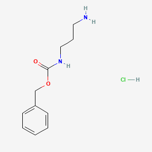 Benzyl (3-aminopropyl)carbamate hydrochloride chemical structure (CAS 17400-34-9)