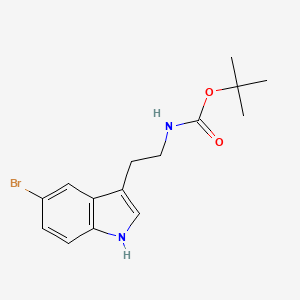 tert-Butyl (2-(5-bromo-1H-indol-3-yl)ethyl)carbamate chemical structure (CAS 174021-63-7)