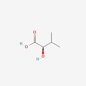(R)-2-Hydroxy-3-methylbutanoic acid chemical structure (CAS 17407-56-6)