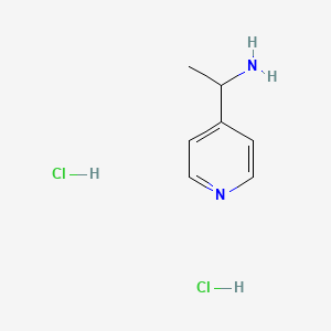 1-(Pyridin-4-yl)ethanamine dihydrochloride chemical structure (CAS 174132-32-2)