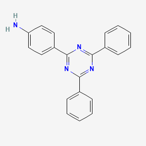 4-(4,6-Diphenyl-1,3,5-triazin-2-yl)aniline chemical structure (CAS 174152-47-7)