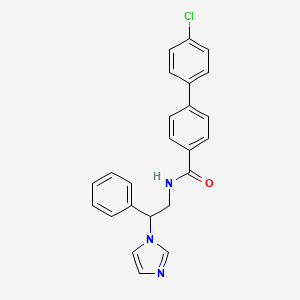 N-(2-(1H-Imidazol-1-yl)-2-phenylethyl)-4'-chloro-[1,1'-biphenyl]-4-carboxamide chemical structure (CAS 174262-13-6)