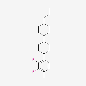 2,3-Difluoro-1-methyl-4-[(trans,trans)-4'-propyl[1,1'-bicyclohexyl]-4-yl]benzene chemical structure (CAS 174350-06-2)