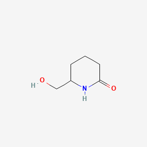6-(Hydroxymethyl)piperidin-2-one chemical structure (CAS 174419-15-9)
