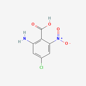 2-Amino-4-chloro-6-nitrobenzoic acid chemical structure (CAS 174456-26-9)