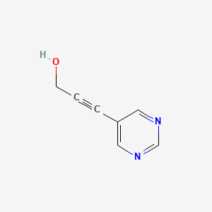 3-(Pyrimidin-5-yl)prop-2-yn-1-ol chemical structure (CAS 174456-28-1)