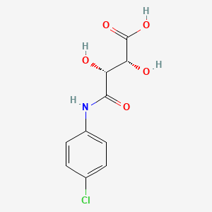 (2R,3R)-4-((4-Chlorophenyl)amino)-2,3-dihydroxy-4-oxobutanoic acid chemical structure (CAS 17447-35-7)