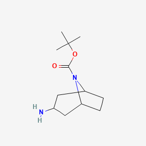 tert-Butyl 3-amino-8-azabicyclo[3.2.1]octane-8-carboxylate chemical structure (CAS 174486-93-2)
