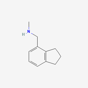 1-(2,3-Dihydro-1H-inden-4-yl)-N-methylmethanamine chemical structure (CAS 17450-61-2)