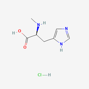 (S)-3-(1H-Imidazol-4-yl)-2-(methylamino)propanoic acid hydrochloride chemical structure (CAS 17451-62-6)
