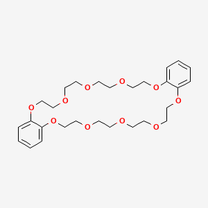 6,7,9,10,12,13,15,16,23,24,26,27,29,30,32,33-Hexadecahydrodibenzo[b,q][1,4,7,10,13,16,19,22,25,28]decaoxacyclotriacontine chemical structure (CAS 17455-25-3)