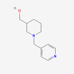 (1-(Pyridin-4-ylmethyl)piperidin-3-yl)methanol chemical structure (CAS 174560-96-4)