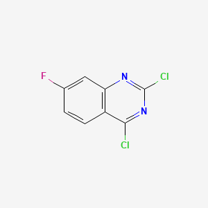 2,4-Dichloro-7-fluoroquinazoline chemical structure (CAS 174566-15-5)