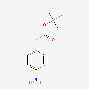 tert-Butyl 2-(4-aminophenyl)acetate chemical structure (CAS 174579-31-8)