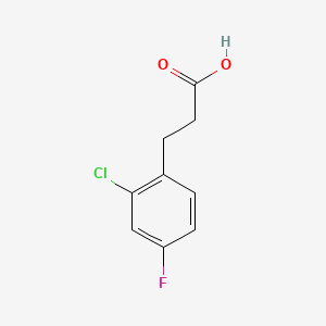 3-(2-Chloro-4-fluorophenyl)propanoic acid chemical structure (CAS 174603-38-4)