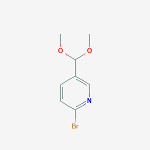 2-Bromo-5-(dimethoxymethyl)pyridine chemical structure (CAS 174608-37-8)