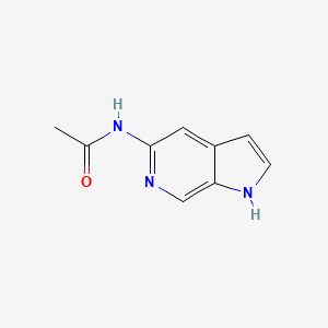 N-(1H-Pyrrolo[2,3-c]pyridin-5-yl)acetamide chemical structure (CAS 174610-11-8)