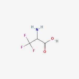 2-Amino-3,3,3-trifluoropropanoic acid chemical structure (CAS 17463-43-3)