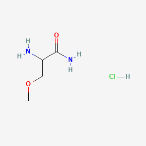 2-Amino-3-methoxypropanamide hydrochloride chemical structure (CAS 17463-68-2)