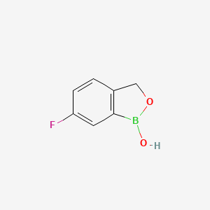 6-Fluorobenzo[c][1,2]oxaborol-1(3H)-ol chemical structure (CAS 174671-89-7)