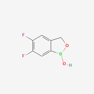 5,6-Difluorobenzo[c][1,2]oxaborol-1(3H)-ol chemical structure (CAS 174671-91-1)