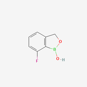 7-Fluoro-1,3-dihydro-2,1-benzoxaborol-1-ol chemical structure (CAS 174671-93-3)