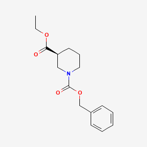 (S)-1-Benzyl 3-ethyl piperidine-1,3-dicarboxylate chemical structure (CAS 174699-11-7)